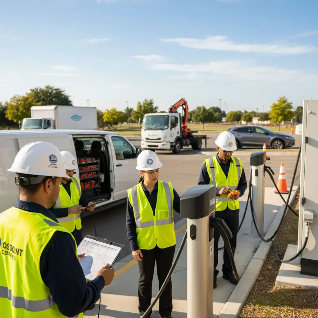 Step 5: Expert Commercial EV Charger Installation
